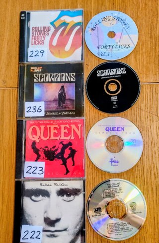 4 CDs  Rock:  8€ / 1 x 3€