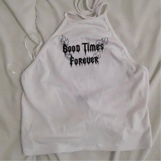 Top Bershka blanco talla M