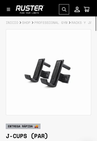 J-Cups ganchos supporti per rack (coppia)
