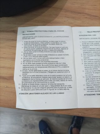 Funda protectora para coche, nunca se ha usado.