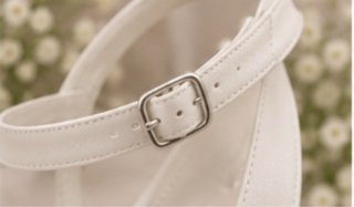 Zapatos de tacón Stradivarius blancos