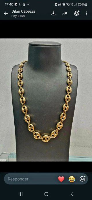 Cadena de oro estilo eslabón