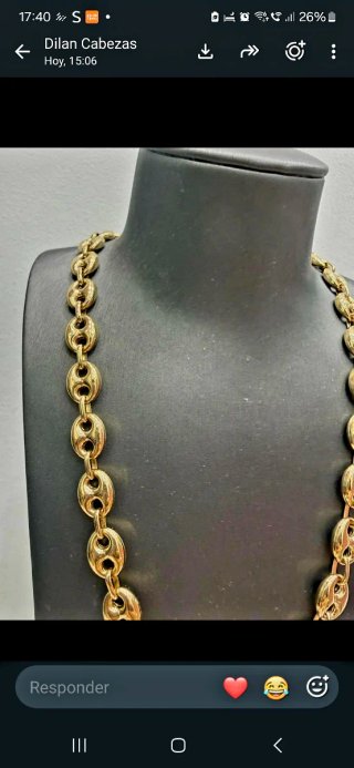 Cadena de oro estilo eslabón
