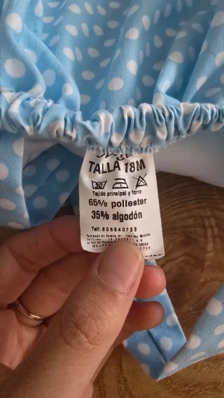 Traje de gitano bebé: pelele y gorro lunares