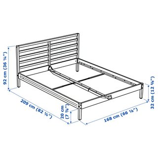 Cama IKEA Tarva 160x200 + Somier LÖNSET + colchón