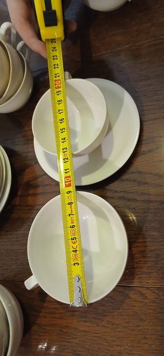 Juego Tazas Café Cerámica Blanca