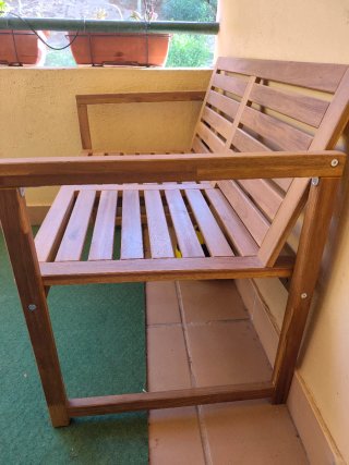 Banco de madera para terraza