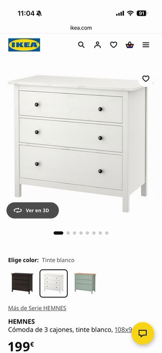 Cómoda Ikea Hemnes Blanca
