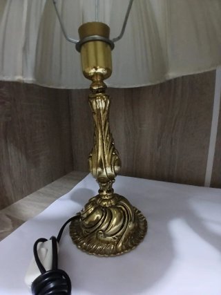 Pareja Lamparas Mesa Bronce Vintage  640513971