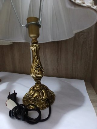 Pareja Lamparas Mesa Bronce Vintage  640513971