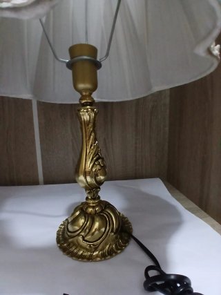 Pareja Lamparas Mesa Bronce Vintage  640513971