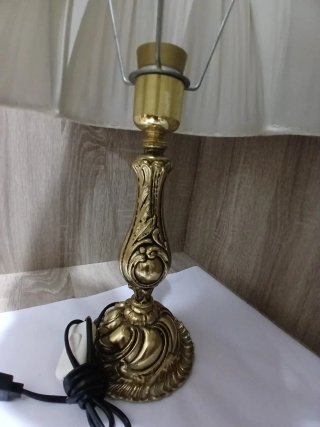 Pareja Lamparas Mesa Bronce Vintage  640513971