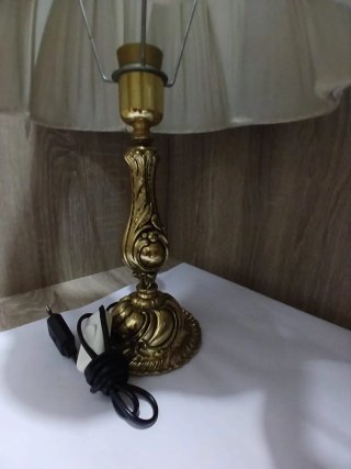 Pareja Lamparas Mesa Bronce Vintage  640513971
