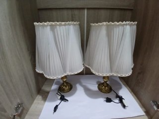 Pareja Lamparas Mesa Bronce Vintage  640513971