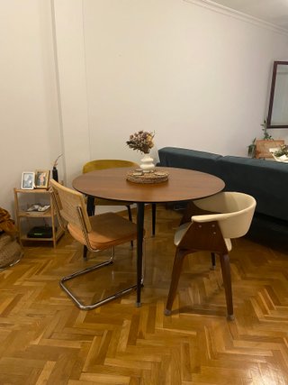 Mesa redonda nogal vintage 120 La Redoute