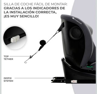 Kinderkraft I-GROW 360° ISOFIX y TOP TETHER Silla