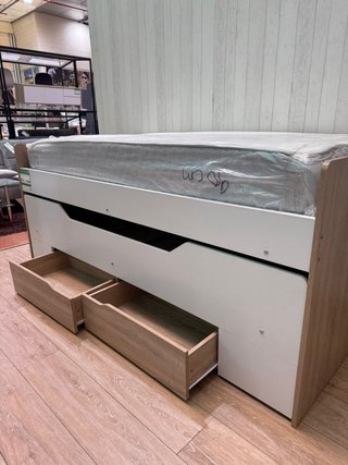 Cama nido 90cm madera y blanco
