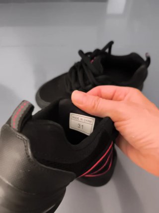 Botines de baile  negros con detalles rosas n°31