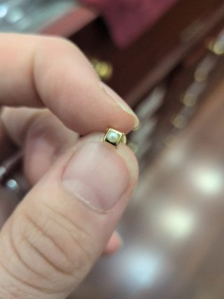 Pendientes Oro 18k Perlas Cuadrados