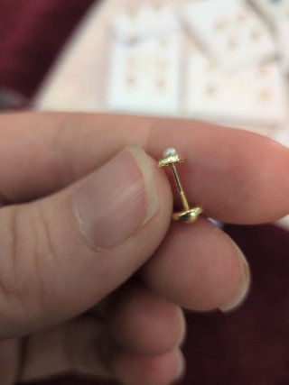Pendientes Oro 18k Perlas Cuadrados