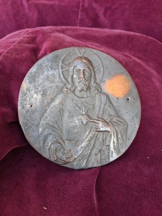 Placa Sagrado Corazón Jesús Antigua