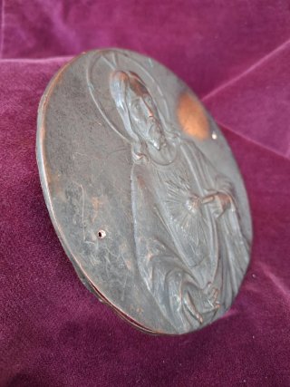Placa Sagrado Corazón Jesús Antigua