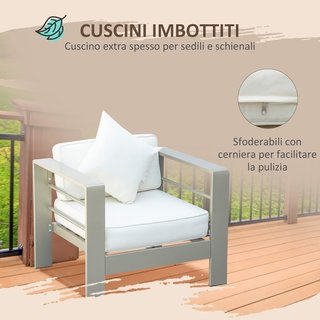 Juego De Jardín De 4 Piezas Con Sofá, 2 Sillas Y Mesa Con Superficie De Vidrio, Cojines Desmontables, Oro