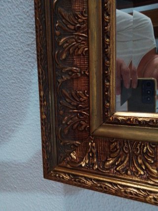 Espejo grande madera y dorado