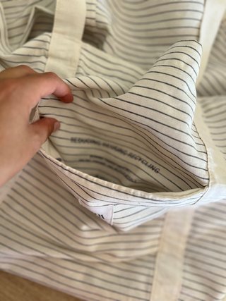 Bolso Zara Rayas Blanco y Negro