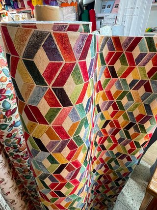 Tejido Tapiz Gobelino Rombos 280cm
