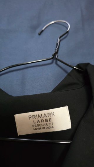 Camisa Negra Flores Bordadas Talla L