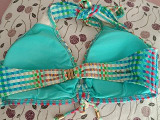Top Bikini Cuadros Multicolor