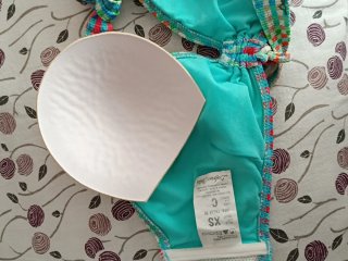 Top Bikini Cuadros Multicolor