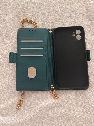 Funda iPhone 11 con cadena dorada