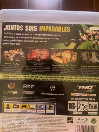 Juego PS3 Smackdown vs Raw 2009