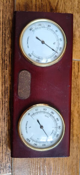 Estación Meteorológica Vintage Madera