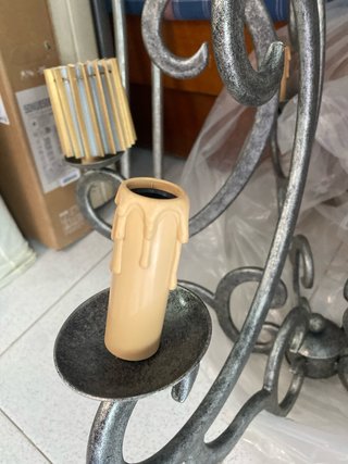 Lampara de forja de techo