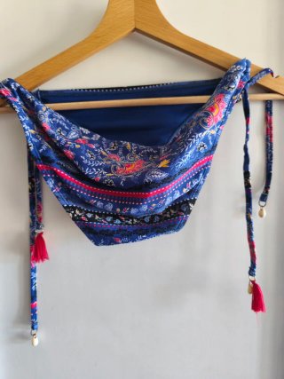Bikini azul estampado