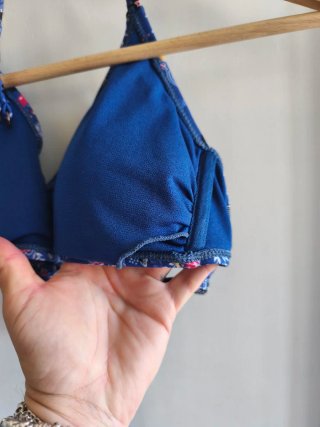 Bikini azul estampado