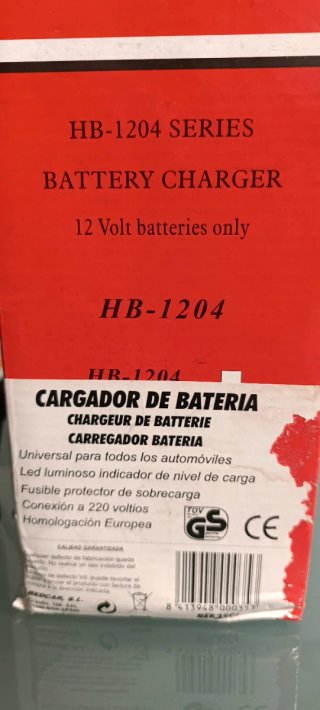 Cargador de Batería Coche con Pinzas