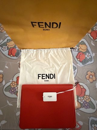 Fendi pochette arancione
