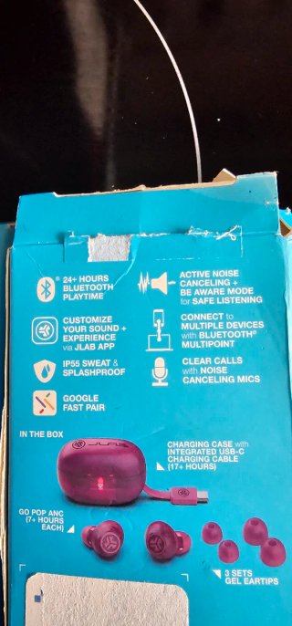 Auriculares JLab Go Pop ANC Morado