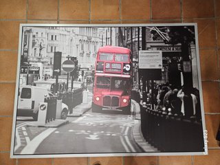 Cuadro Grande Autobús Londres Rojo