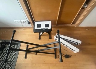 Piano Vevor 88 Teclas Blanco Plegable