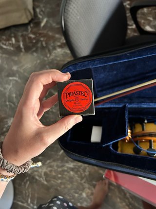 Violín con arco y funda
