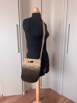 Bolso de rafia nuevo con etiquetas