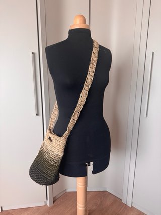Bolso de rafia nuevo con etiquetas