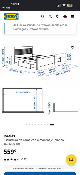 Cama Ikea Idanas
