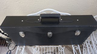 Maletines Vintage Cuero Negro 68x31x12 y 49x34x20