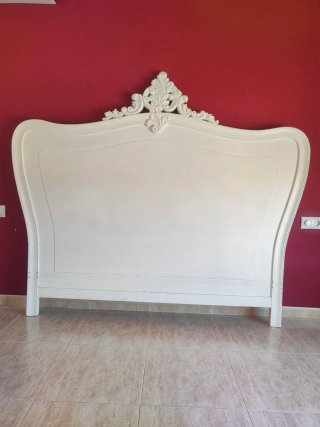 Cabezal de madera blanco para cama de 150